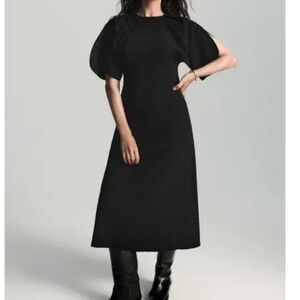 G. LABEL By Goop Bezjian Flutter-Sleeve Dress - Black Size 8